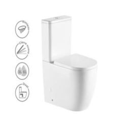BAÑOS SANITARIOS RONDE SANS REBORD PACK BTW BLANCO BRILLO